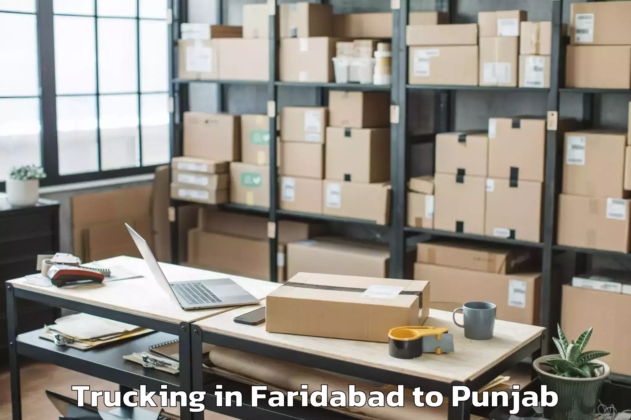 Efficient Faridabad to Sardulgarh Trucking